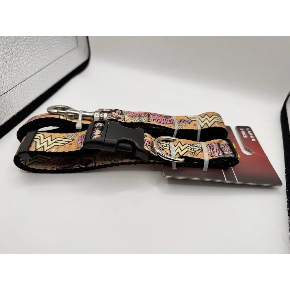 Wonder Woman Dog Collar & Leash Set Large 16